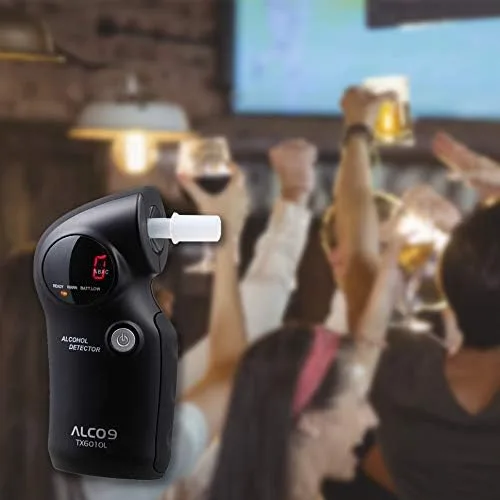 Vista 7 de Conoce tu límite Alcoholímetro profesional ALCO9 TX6010L Probador portátil de alcohol en el aliento de alta precisión