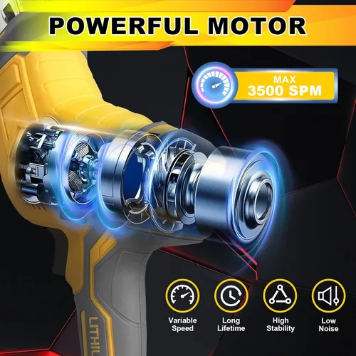 Vista 2 de Sierra recíproca inalámbrica compatible con batería Dewalt de 20 V MAX, mini sierra recíproca inalámbrica con 4 cuchillas, velocidad variable
