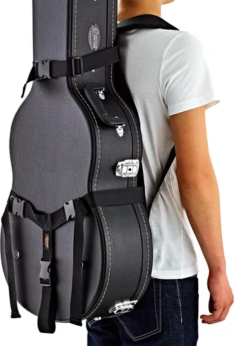Vista 2 de Hardshell Case Deluxe - Correas de mochila con cojín ergonómico para la espalda, lleva tu funda rígida como una bolsa de concierto, color negro