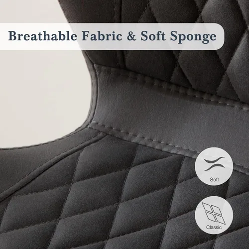 Vista 5 de Juego de 4 taburetes de bar, modernos taburetes giratorios de altura de mostrador para sillas de isla de cocina, taburetes de bar de tela ajustables