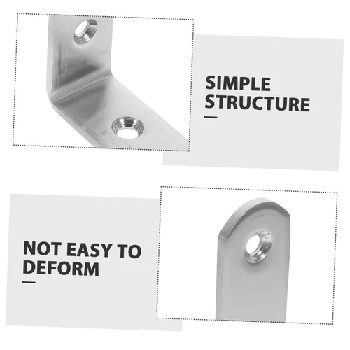 Vista 3 de DECHOUS Kit de 2 puntas para muebles a prueba de anclajes con soportes angulares para armarios y estanterías con anclajes de pared duraderos gruesos