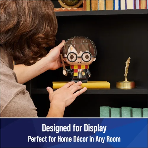 Vista 6 de 4D Build, Kit de modelo de rompecabezas 3D de personajes de Harry Potter, 87 piezas, regalos de Harry Potter, decoración de escritorio, juguetes