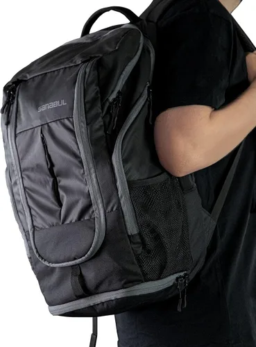Vista 3 de Sanabul Combat Gear Pack - Mochila deportiva para gimnasio, con varios compartimentos, Jiu Jitsu y bolsa de boxeo, color negro y gris