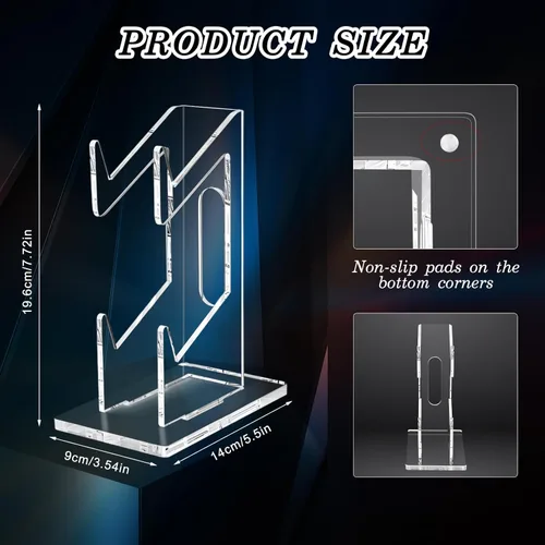 Vista 3 de FYY Soporte universal para controlador de videojuegos de 2 niveles, soporte universal para auriculares de control doble, soporte de pantalla