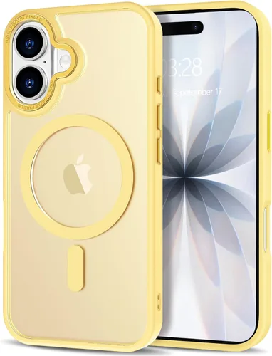 Vista 214 de Anuck - Funda magnética para iPhone 11 compatible con MagSafe, carcasa trasera mate translúcida dura, borde de TPU, delgada, resistente a impactos