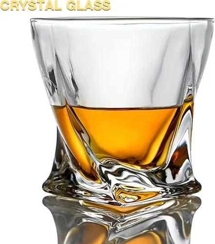 Vista 2 de Mfacoy Juego de 4 vasos de whisky al estilo antiguo