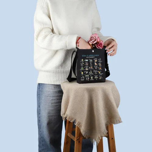 Vista 6 de MNIGIU Bolsa de lona California – Bolsa de bienvenida reutilizable ecológica Negro