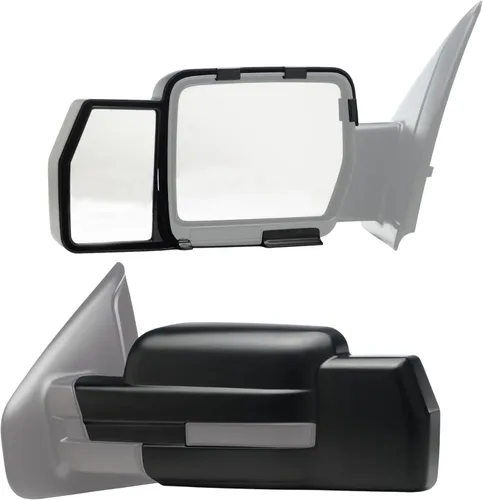 K SOURCE Snap & Zap 81810 Espejo de remolque de ajuste personalizado para F-150 2009-2014, patentado