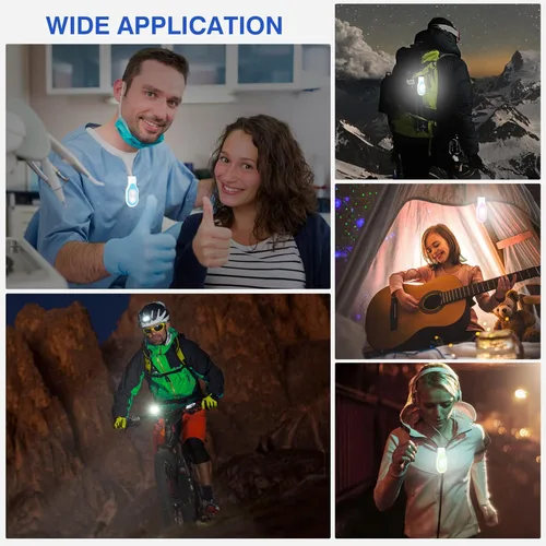 Vista 6 de Luces de enfermera para turno de noche, luz nocturna de enfermería recargable, con clip, manos libres, linternas LED para caminar, correr, mascotas