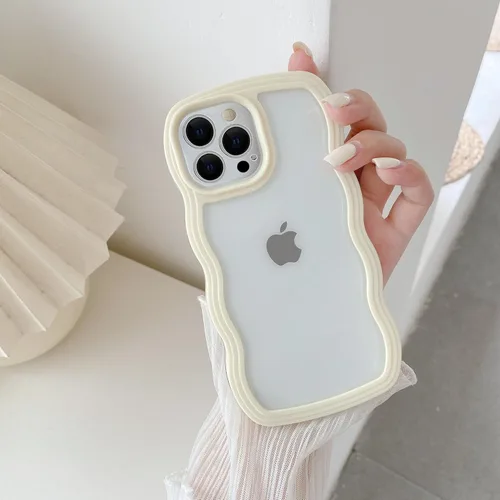 Vista 31 de QLTYPRI Funda compatible con iPhone 7/8/SE, bonita funda transparente con marco ondulado rizado para niñas y mujeres, funda protectora de TPU