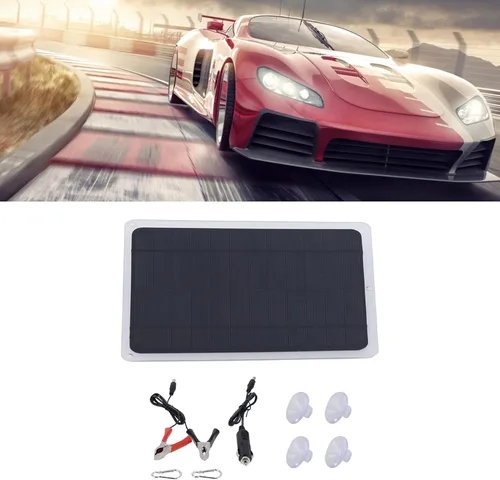 Vista 5 de 6W Solar Panel, Portable Solar Panel Charger, Waterproof Monocrystalline Module DIY Solar Panel Kit for Charging Car RV Boat Mobile Phone