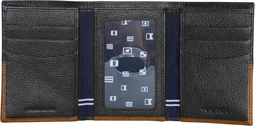 Vista 20 de Nautica Men's Trifold Wallet RFID Blocking Protection ID Window Card Slots Genuine Leather Durable