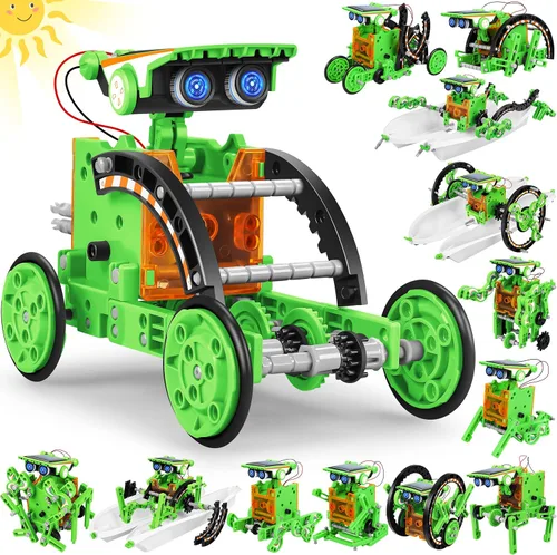 Vista 12 de Juguetes de Robot Solar Educativo STEM 13 en 1 para edades de 8 a 12 años, kit DIY de robots de experimentos científicos de construcción, regalos