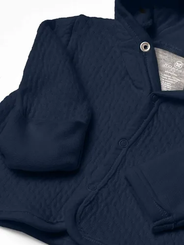 Vista 3 de HonestBaby Chamarras con capucha frontal a presión, parte superior con cierre lateral, sudaderas con capucha en algodón 100% orgánico para bebés