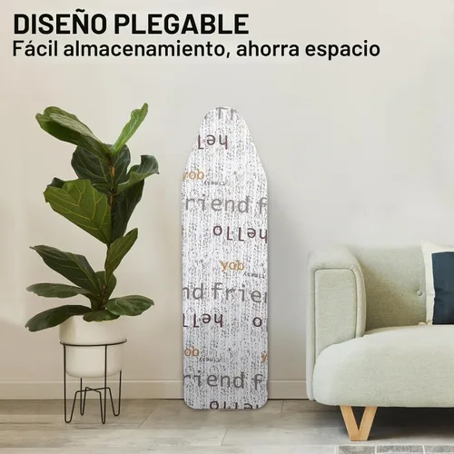 Vista 7 de Tabla de planchar de 43 x 13 pulgadas, tabla de planchar de altura ajustable, tabla de planchar resistente con soporte para plancha y cubierta
