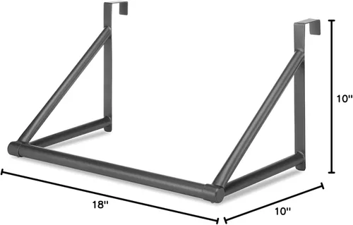 Vista 5 de Whitmor Percha para colgar sobre la puerta, color negro