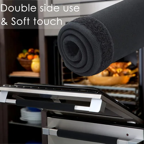 Vista 5 de Juego de 6 fundas para manija de puerta de refrigerador, lavables, manijas de decoración para electrodomésticos de cocina, nevera, horno