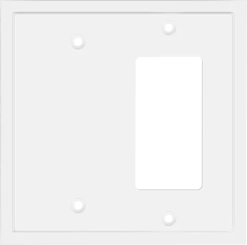 Vista 42 de Henne Bery Placa decorativa de pared con borde moderno, tapa de tomacorriente para cubrir enchufe, aleación de zinc maciza duradera