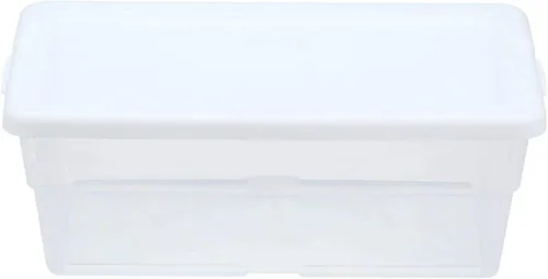Vista 2 de Sterilite 16428012 - Caja de almacenamiento de 6 cuartos de galón/5,7 litros, tapa blanca con base transparente (paquete de 6)