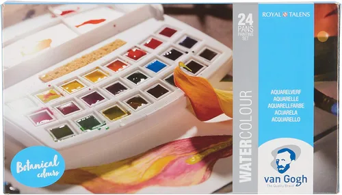 Vista 13 de Van Gogh - Juego de pintura para acuarela, lata de metal, 24 mitades