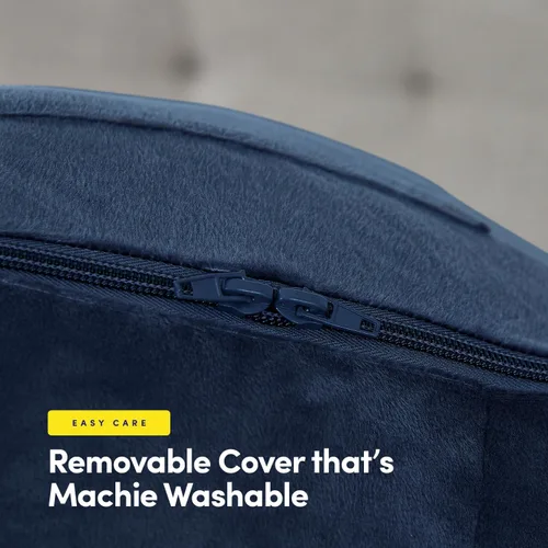 Vista 5 de Sweet Home Collection Almohada de lectura extra grande máxima comodidad y apoyo para reposo en cama con portavasos