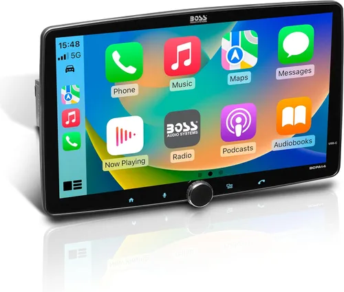Vista 7 de BOSS Audio Systems BVCP9700A-FL Estéreo de automóvil DIN inalámbrico Apple CarPlay, Android Auto, pantalla táctil de 7 pulgadas, Bluetooth, receptor