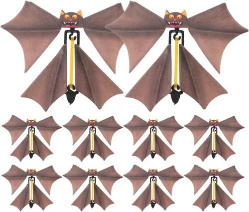 Gadpiparty 10 piezas de murciélago volador transformación de mano mariposa murciélago volador murciélago volador murciélago de plástico divertido