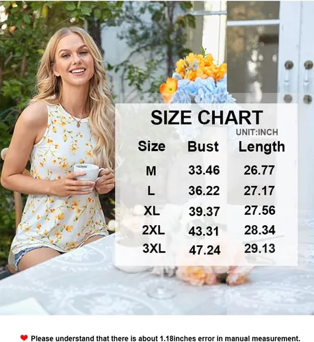 Vista 5 de LONGYUAN Camiseta sin mangas para mujer, estilo casual, túnica para playa, ajuste holgado