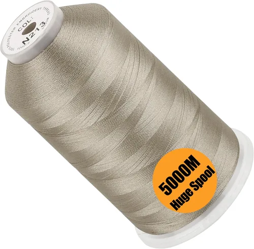 Vista 127 de New Brothread - Bobina única de 5000 m de hilo de poliéster para máquina de bordar 40WT para máquinas comerciales y domésticas - Rojo ámbar