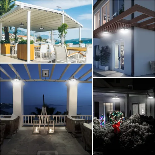 Vista 7 de JACKYLED Paquete de luz solar de doble cabezal y luz colgante solar de una sola cabeza