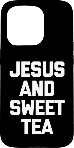 Vista 15 de iPhone 14 Jesus & Sweet Tea - Divertida funda de Jesús religioso cristiano católico