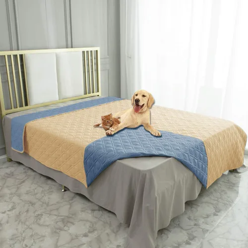 Vista 68 de Ameritex - Manta impermeable para cama de perro, manta reversible para muebles, cama, sofá (30 x 70 pulgadas, color chocolate y beige)