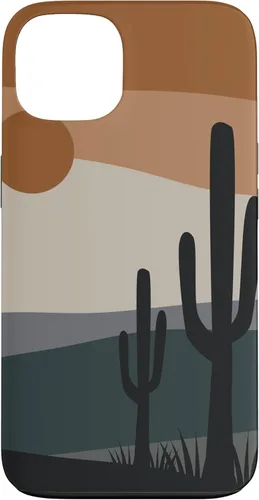 Vista 7 de Funda bohemia para iPhone 11 Pro Max con diseño de cactus del desierto terracota del suroeste