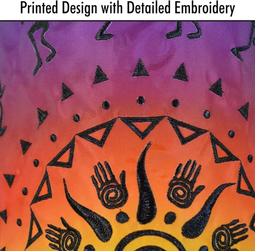 Vista 4 de In the Breeze 5136 Kokopelli Atardecer 40 pulgadas Windsock-Outdoor Southwest Decoración