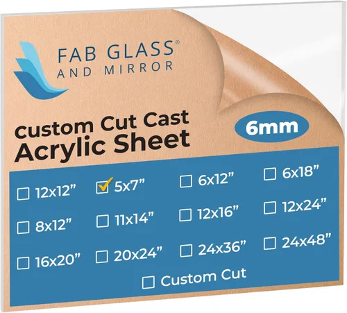 Vista 16 de Fab Glass and Mirror Hoja acrílica de plástico PET de 16 x 20 pulgadas de grosor para protección de estornudos, proyectos de manualidades, plexiglás