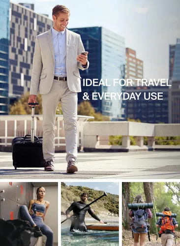 Vista 4 de Black Voyage - Bolsa de viaje reutilizable de compresión al vacío para maleta de mano y mochila, reciclada, impermeable IP67, ahorro de espacio