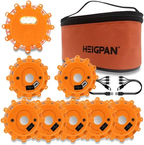 Vista 8 de HEIGPAN GP904B - Kit de luces LED recargables para carretera, luces de emergencia, advertencia de tráfico de coche, faro, disco intermitente, 9
