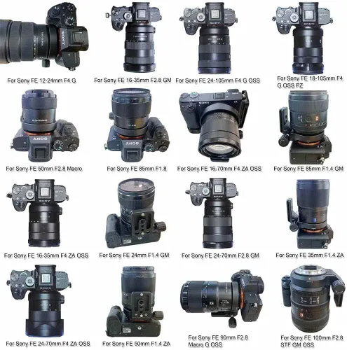 Vista 8 de Soporte de soporte de soporte de collar de lente de anillo de montaje en trípode compatible con Sony FE 0.945-9.449 in F3.5-6.3 OSS, 0.945-2.756 in