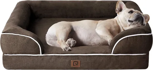 Vista 105 de EHEYCIGA – Cama ortopédica impermeable para perros extragrandes, espuma viscoelástica tipo caja de huevos, bordes elevados y base antideslizante