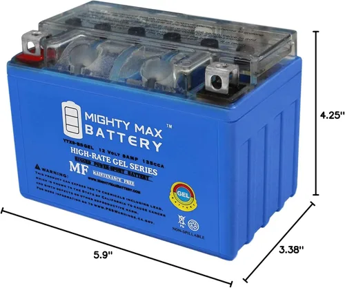 Vista 8 de Mighty Max Battery Reemplazo de batería de gel YTX9-BS para Hyosung MS3-250 2008-2009