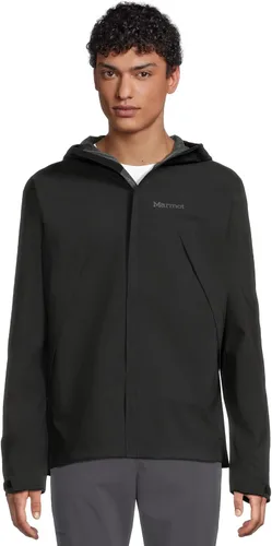 Vista 27 de MARMOT Chaqueta impermeable Precip Eco para hombre, 100% reciclada, transpirable, ligera, plegable Azul ártico