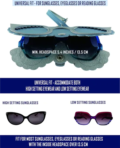 Vista 5 de Color Patched Portable Glasses Case to Travel