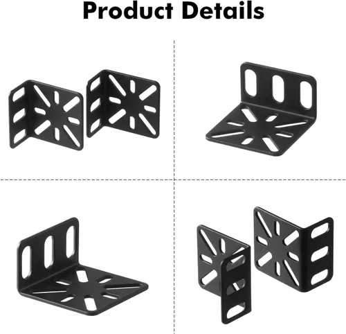 Vista 5 de MokerLink Kit de montaje en rack para interruptores de 17.3 pulgadas de ancho, distancia de orificio ajustable, kit universal, compatible
