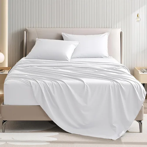Vista 20 de Juego de sábanas tamaño Queen de 4 piezas - Juego de sábanas cómodas, transpirables y refrescantes, suaves y sin arrugas, con bolsillos profundos