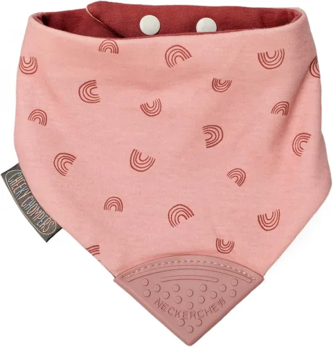 Vista 12 de Cheeky Chompers Neckerchew babero de dentición, babero estilo bandana 2 en 1 con mordedor de silicona de grado alimenticio