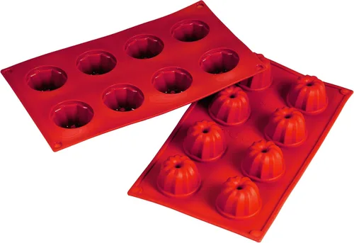 Vista 20 de Fat Daddio's SMF-026 - Recipiente de silicona para hornear con 12 cavidades (2.37 oz)