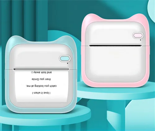 Vista 7 de Mini papel para impresora, papel de impresora largo, 2.244 x 0.984 in, autoadhesivo, papel térmico imprimible para impresora térmica de bolsillo (10)