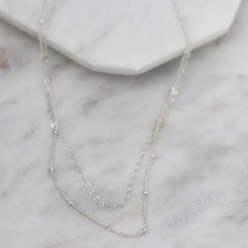 Vista 5 de Collares en capas para mujer, modernos collares en capas de oro de 14 quilates para mujeres, collares de cadena de oro de moda, joyería