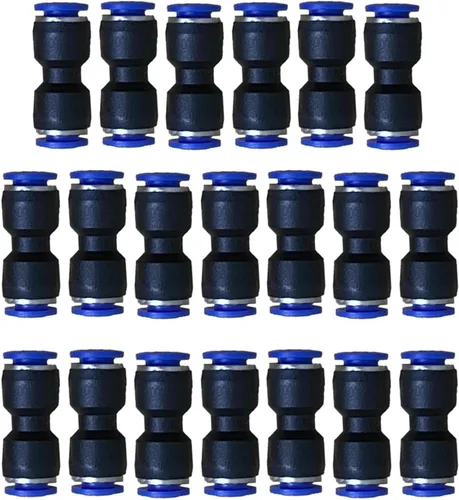 Vista 12 de 5 piezas de conector reductor de tubo en T neumático de 5 mm x 5 mm x 5 mm de 3 vías, conector de acoplamiento rápido de empuje en T
