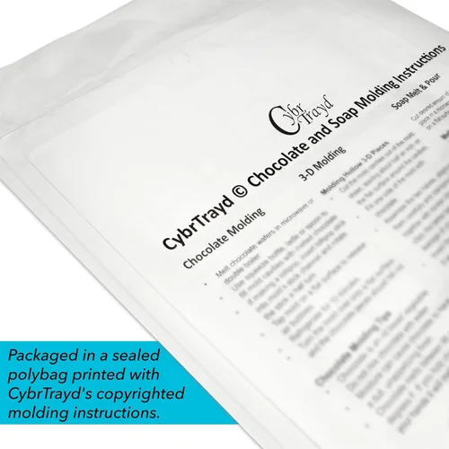 Vista 4 de Cybrtrayd Molde de huevo para chocolate/caramelo de 2 libras con instrucciones exclusivas para moldear chocolate con derechos de autor de Cybrtrayd